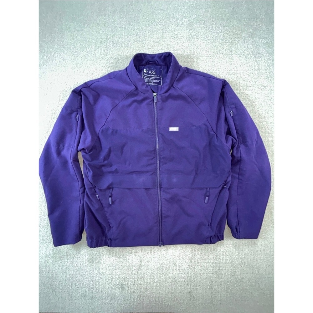 Figs Sidney Purple Scrub Jacket Technical Collection Full Zip Womens Small